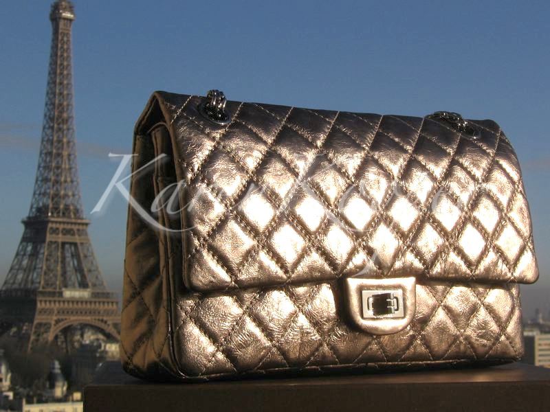 Chanel 2.55 Reissue Dark Metallic Silver Bag