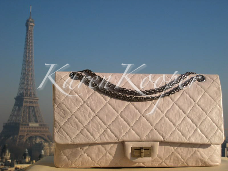 Chanel 2.55 Anniversary Reissue Flap Bag on Karen Kooper