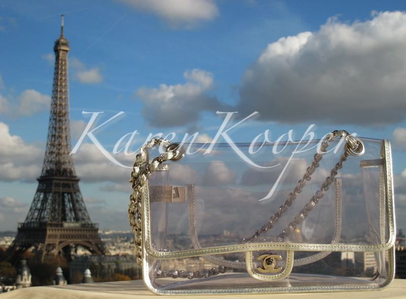 Chanel Silver Flap Naked Bag