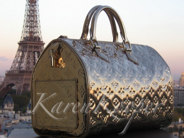 Louis Vuitton Monogram Miroir Speedy 30 Gold