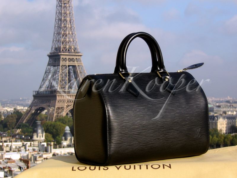 Louis Vuitton Epi Speedy 25 Black Gold Hardware Ed.