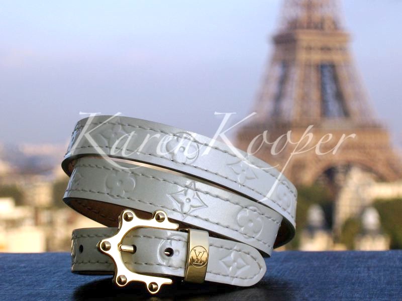 Louis Vuitton Vernis Collection Triple Coiled Bracelet White