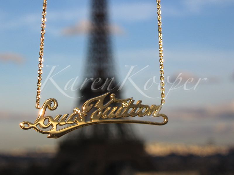 Louis Vuitton ID Necklace Gold & Diamond Studded