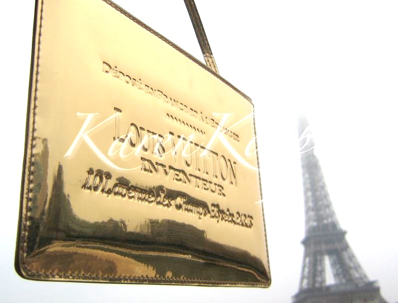 Louis Vuitton Monogram Miroir Pochette LV Inventeur Gold