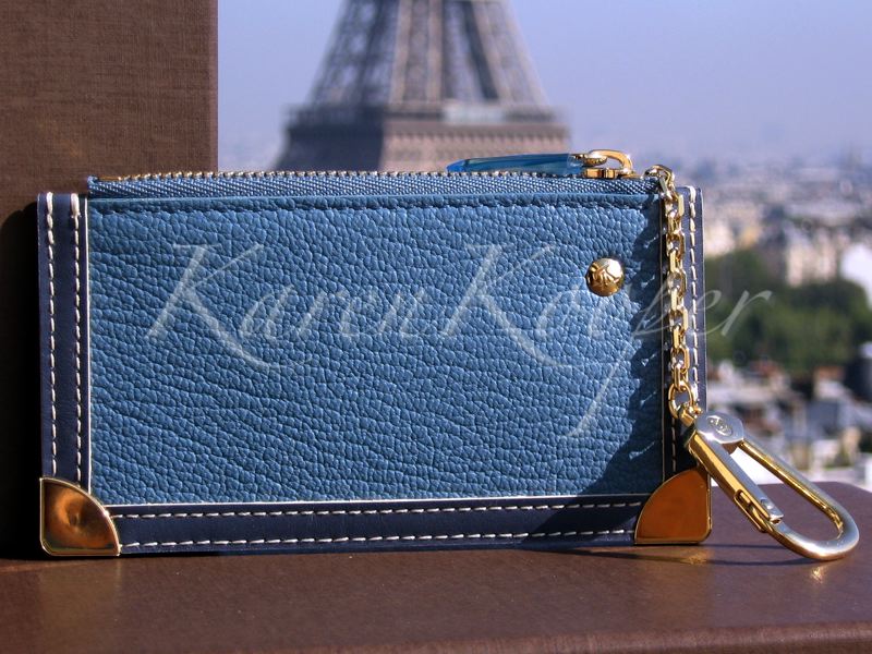 Louis Vuitton Suhali Key and Change Holder Blue