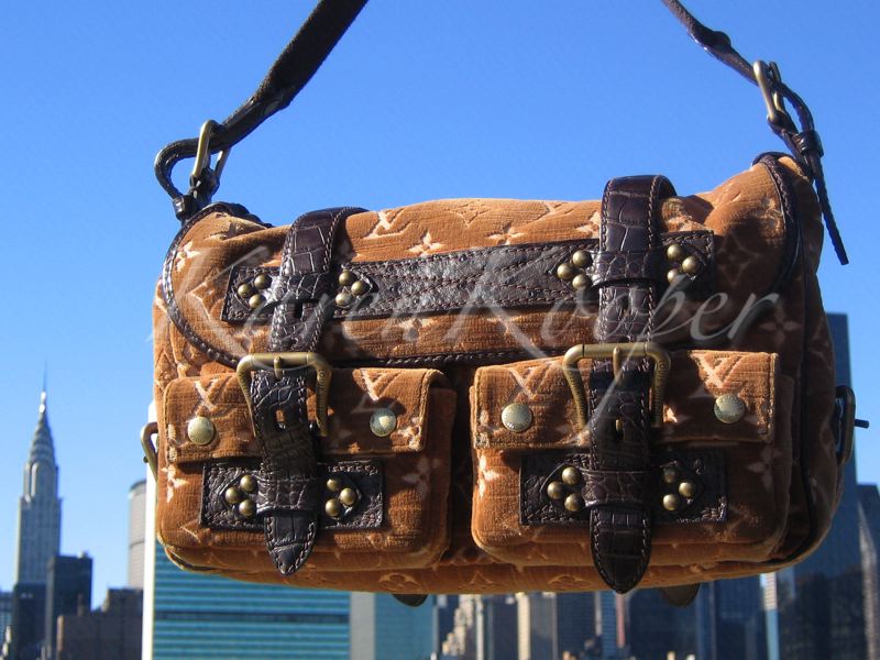 Louis Vuitton Monogram Velours Clyde Brown