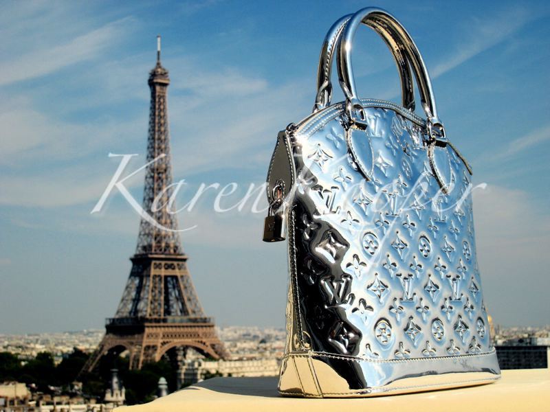 Louis Vuitton Monogram Miroir Lockit Silver