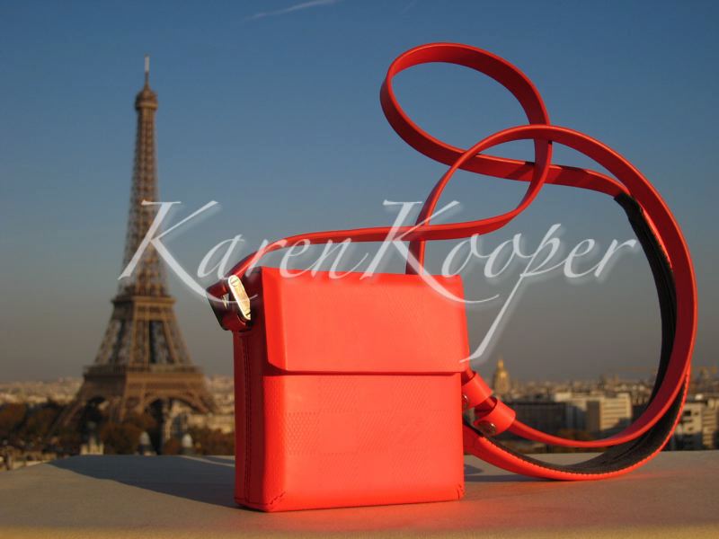 Louis Vuitton Damier Glac&eacute; Marty Day Glo Coral