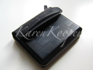 Louis Vuitton Damier Glac&eacute; Poign&eacute;e Porte Monnaie Navy Blue