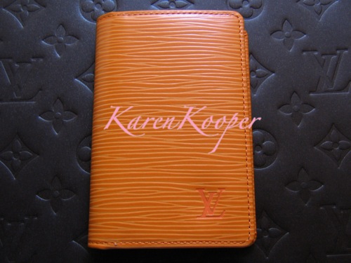 Epi Card Holder Wallet Mandarine