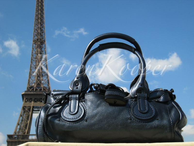 Chloe Paddington Bleu Nuit Metallic Bag
