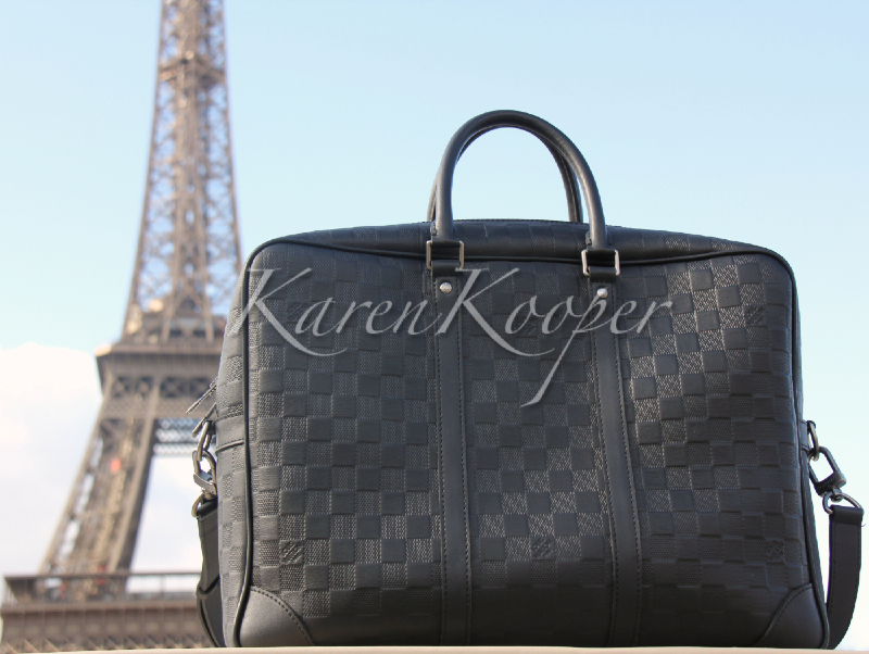 Louis Vuitton Damier Infini Porte Documents GM Black