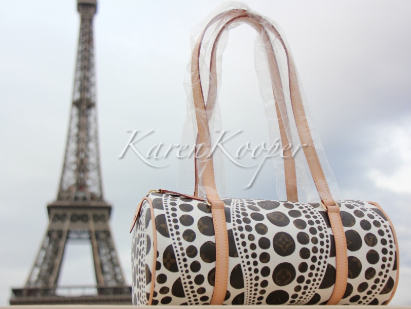 Louis Vuitton Yayoi Kusama Monogram Pumpkin Dots Papillon White Bag