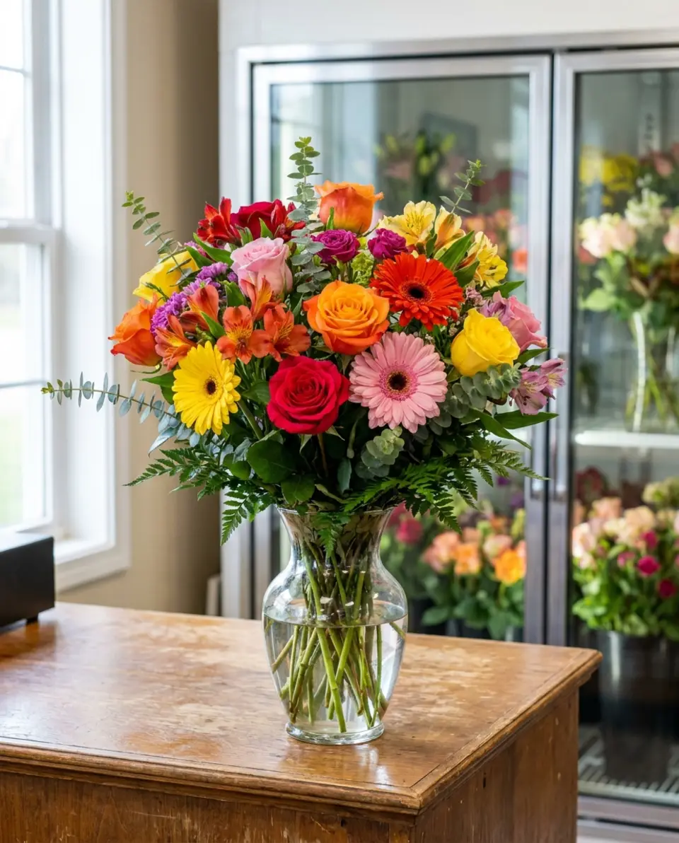 Editorial illustration of queens boulevard delivery across the borough — Danas Flower Shop